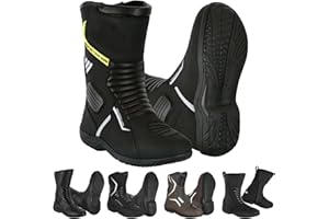 Vaster Moto Zapatos de Moto para Hombre Zapatos de Calle Reforzados Protección contra Golpes de Moto Suela Antideslizante Botas Deportivas cómodas para Carreras y Turismo
