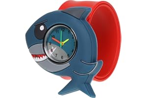 WACKY WATCHES Wacky Watch Shark Sealife Design Slapwatch Fast Fit Kids Childrens Silicone Watch Band Learn to Tell The Time Unisex Instant Fit Any Size