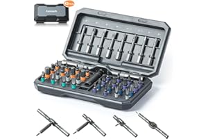 Faireach 42 in 1 Ratchet Screwdriver Set with Detachable T Handle, Magnetic Screwdrivers bits with Case, Multi Precision Repair Tool Kit for Furniture Electronics Cars Bicycle, DIY Free Combination