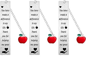 WAECEIP 3PCs Teacher Bookmark Gifts Leaving Gifts Graduation Gifts for Teacher Gifts Teacher's Day Teacher Birthday Gift Christmas Appreciation Gift for Women Book Lover