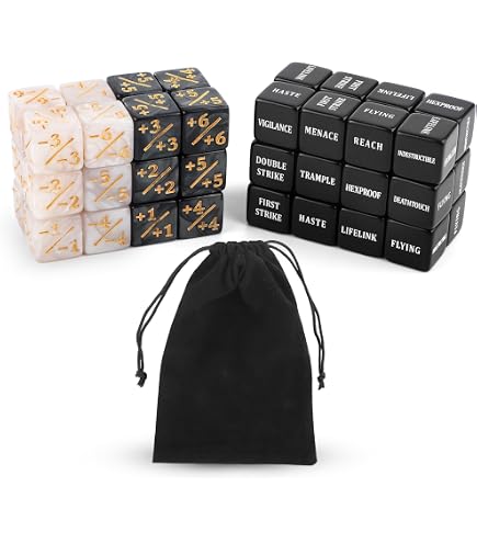 48 Dados Contadores D6 Con Bolsas De Almacenamiento – 4 Colores – Accesorios Para MTG, CCG Y Juegos De Cartas – Tamaño Estándar 16mm
