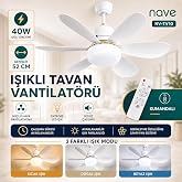 NAVE NV-TV10 IŞIKLI TAVAN VANTILATORU 6 KANAT