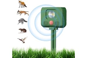 WUGEIN Katzenabwehrmittel,Katzenschreck,Ultraschall-Abwehrmittel für Katzen, wasserdicht, für Tauben, Vögel, Hunde, Katzen, Mäuse, 5 Modi