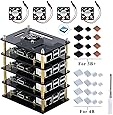Pi Rack Case for Raspberry Pi 4 Model B,Raspberry Pi 3 B+ Case with Fan and Heatsink, 4 Layers Acrylic Case Stackable Case Cluster Case for Raspberry Pi 3/2 Model B