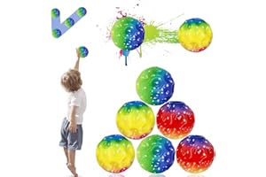 Quxvena 6 Stück Astro Jump Ball, 7CM Moon Ball der Zurück Kommt, Hohe Sprünge Gummiball Spaceball Astro Jump Bälle