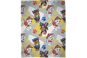 Character World Offiziell lizenzierte Paw Patrol Fleecedecke Superweicher, Warmer Überwurf im Kleckse-Design mit Marshall und Skye