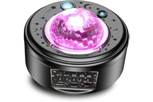 SUPPOU Proyector Estrellas,Lámpara de Proyector Musical con Rotación 360°,10 Planetas con Control Remoto,33 Modos, Luz Nocturna Romántica, Regalo para Niños, Cumpleaños, Navidad, Día de San Valentín