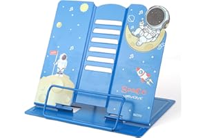 Bncxdc leggio da tavolo per libri, leggio musicale da tavolo, leggio da letto con 6 angoli regolabili e graffetta, per poggiapiedi chitarra classica, leggio pieghevole scrivania, porta libri