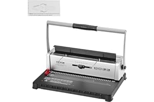 VEVOR Coil Spiral Binding Machine, Manual Book Maker 34-Holes Binding 120 Sheets, Punch Binder with Adjustable Side Margin, for Letter Siz- 9/16" Ce, A4, A5