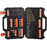 Black+Decker Set Titanium Punte TrapanoPer Forare E Avvitare, 109 Pezzi, Nero - A7200-XJ
