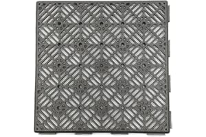 ANTIHUMEDADES Losetas de plástico Gris Antracita 30 x 30 x 1,5 cm - Suelo económico para Zonas húmedas, Suelos de terrazas, Suelos de Piscinas
