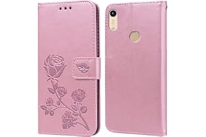PKQTOP Funda para Huawei Y6 2019/Y6S 2019/Honor 8A Carcasa,Ranuras Tarjetas,Soporte Plegable,Silicona TPU,Case Protectora Funda para Huawei Y6 2019(6.09")