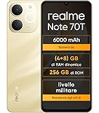 realme Note 70T Smartphone 4+256 GB, Batteria da 6.000 mAh