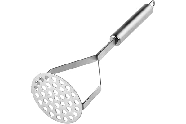 KADAX Presse Purée avec Grille Perforée en Acier Inoxydable, Presse Purée avec Poignée ovale, Presse à Pommes de Terre, Parfait pour les Légumes