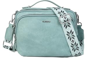 Gladdon Schoudertas vrouwen, schoudertas, crossbody tas, kleine casual handtas, brede jacquard webbing band