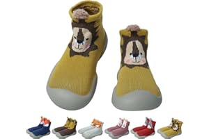 OUTFIT SPRING Scarpe Calzini Antiscivolo Bambino Bambina, Scarpe Primi Passi Calze Antiscivolo Neonato, Suola Morbida Pantofole Bambini Maglia Scarpe Calzino con Cartone Animato 6-36 Mesi