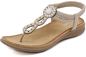 ZOEASHLEY Sandalen Damen Sommer Flache Zehentrenner Sandaletten Bohemian Flip Flops