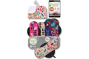 NATISSY Assorbenti Lavabili Cotone Biologico; Assorbenti Riutilizzabili 6-Pack + Borsa (Taglia S+M) PRODOTTI IN EU; Assorbenti Lavabili Piccoli Kit Igienici per ciclo mestruale, l’incontinenza e il dopo parto