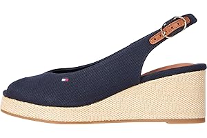 Tommy Hilfiger Flag Mid Wedge Espad Slingback Fw0fw08595, Espadrillas Zeppa Donna