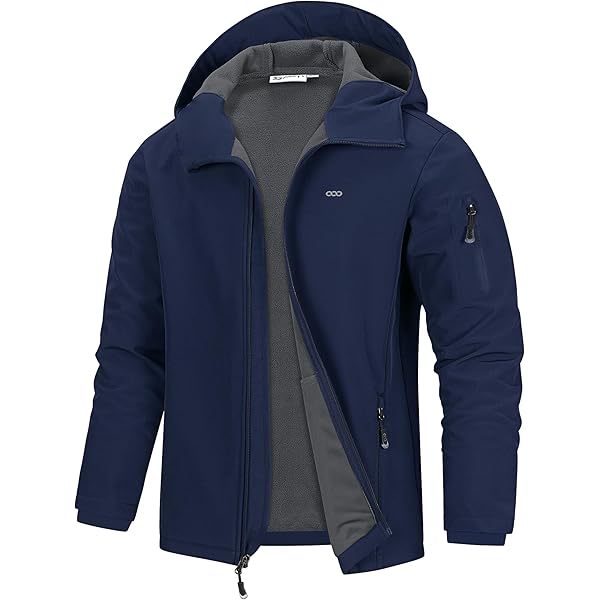 33,000ft Softshelljas voor dames, waterdicht, ademend, warme winterjas, fleece, overgangsjas, winddicht, functionele jas met capuchon, lichtblauw/lichtblauw., S
