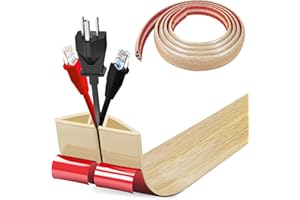 BOCGUY Protezioni per Cavi a Pavimento, 3.0M x5cm Autoadesivo Copricavi per Pavimento Passacavo a Pavimento Perfetti per Tutti i Cavi di Alimentazione a Casa, Ufficio,Scuola,Magazzino (Venature dell'acero)