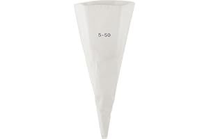 FMProfessional Manga Pastelera de Repostería, Apta para Pastelería, Crema, Tartas y Bizcochos, Bolsa Permanente para Relleno Salado. Algodón con Capa de Poliuretano, 50 cm, 1ud.