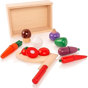 wooden cutting food toys