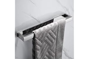 Celbon Barres Porte-Serviettes Auto-Adhésif Support De Serviettes en Acier Inoxydable pour Salle De Bain Ou Cuisine sans Percage (Chrome, 40cm Auto-adhésif)