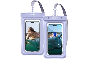 Spigen Aqua Shield Funda Impermeable Móvil [Flotante] [2 Unidades, IPX8] hasta 7", Bolsa Estanca Universal para iPhone 15 Pro MAX 14 13 12 11, Galaxy S24 Ultra, Pixel 8, Xiaomi 14 - Azul