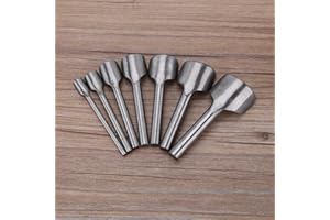 Tissting Cortador de Cuero, Punzón Semicircular de Acero A3 con 7 Tamaños para Cinturones y Carteras, Herramienta Esencial para Proyectos de Cuero DIY