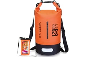 Blackace arteesol Dry Bag 30L Waterproof Bag with Phone Pouch Double Shoulder Strap Backpack for Travelling Fishing Cycling Kayaking Swimming Boating Beach