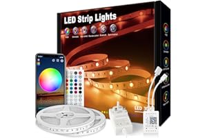 Beaeet LED Strip Light 30m, RGB Music Sync Colour Changing LED Lights for Bedroom, Upgrade Smart Ambient Lights with Bluetooth App & Remote Control, Flexible Design for Gaming, Ceiling, Decoration