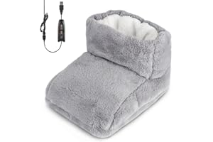 IWILCS Scaldapiedi Elettrico, USB Scaldapiedi elettrico, Scaldapiedi Elettrico Piedi, 3 Livelli di Temperatura, per terapia del calore, riscaldamento dei piedi(Grigio)