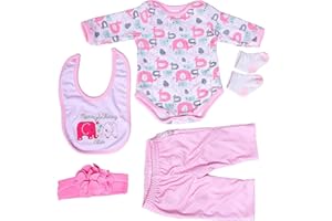 RUNGQIANY Reborn Dolls Clothes Fits 20 Inches -23 Inches Reborn Toddler Dolls Clothes Elephant Set Newborn Babies Clothes Can Be Worn In All Seasons Suitable For Boys And Girls Reborn Doll