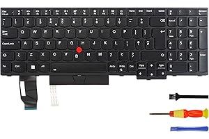 LIAN MO Replacement Keyboard with Backlight,Trackpoint,Installation Tools for Lenovo Thinkpad E580 L580 E585 E590 E595 L590 T590 P15S P52 P53 P53S P72 P73 (United Kingdom)