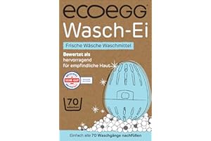 Ecoegg Wäsche-Ei | Ersatz für Reinigungsmittel und Stoff Conditioner | Empfindliche und Keine Enzyme, Phosphate, Palmöl, Chlorbleichmittel | Empfindliche Haut | Frisches Leinen 70 Waschen