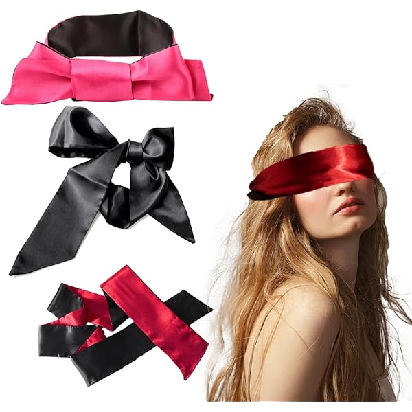Lot De 3 Bandeaux Pour Les Yeux En Satin De Soie De 150 Cm Masque De Sommeil Reglable En Satin Doux Pour Les Yeux Sexy Pour Jeux D Adultes Couples Cadeau De Saint Valentin Noir Rouge Rose
