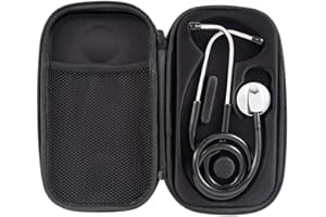 ADFUENOM Hard Stethoscope Case for 3M Littmann Classic III,Lightweight II S.E, MDF Acoustica Stethoscope,Large Stethoscope Travel Case Compatible with Mesh Bag for Nurse Accessories Gauze Penlights.