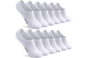 Blu Ninfee Trainer Ankle Socks Womens, 6 Pairs Cushioned Running Sports Invisible No Show Socks Men, Athletic Low Cut Gym Socks for Ladies Girls