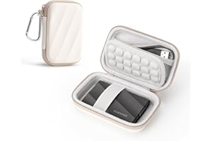 SQERO SSD Hard Case for Samsung T9/T7 Shield/T7/T7 TOUCH External SSD Drive 1TB, 2TB, 4TB Portable Cover Protective Travel Carrying Storage Bag (Beige)