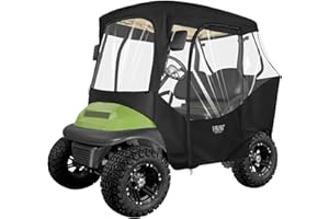 10L0L Copertura per carrello da golf per 2 passeggeri per Club Car DS e precedente, copertura antipioggia impermeabile antivento per tutte le stagioni, finestra trasparente su 4 lati e porta