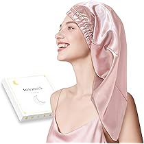 Bonnet De Nuit En Soie De Mûrier 22 Mommes - Pour Cheveux Longs, Bouclés, Afro - 4 Tailles - Anti-frisottis Et Casse