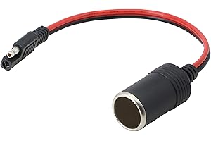 CERRXIAN - Adapter do zapalniczki samochodowej żeńskiej na SAE 12/24 V - szybkie odłączenie - kaliber 14 AWG