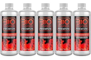 5 x 1 Litro Bioetanol Premium Transparente para chimeneas