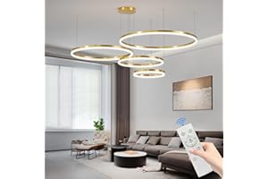 Mikeru Luci per L'isola Della Cucina, 30+40+60+80+cm Oro Luce a Sospensione Moderna Dimmerabile Dal 10% al 100% Illuminazione a Pendente Di Salita Discesa 3000k-6500k Telecomando per Il Soggiorno