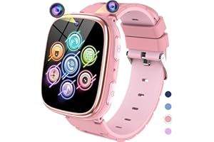 UCANI Smartwatch Bambini - Orologio Telefono per Ragazzi con Chiamata SOS Giochi Contapassi Musica Fotocamera Torcia Sveglia Audiolibri, Kids Smart Watch Intelligente per Bimbi 3-12 Anni Regalo (Rosa)