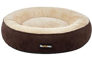 Feandrea Cuccia per Cani, a Forma di Ciambella, 60 cm, Marrone PGW060K01