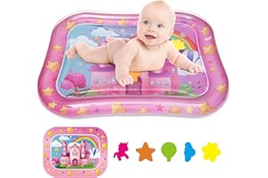 JOYLIVECY Inflatable Tummy Time Water mat, Baby Water Play Mat Sensory Toy Early Development, Baby Toys for 0-6-9-12-24 Months Girls Gifts
