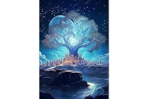 Siyurongg Kit per pittura diamante 5D,Mosaico kit artistici,Accessori arte diamante,Tema Albero della vita A,Adatto per adulti e bambini per decorazione parete di casa Dono perfetto - 30x40cm