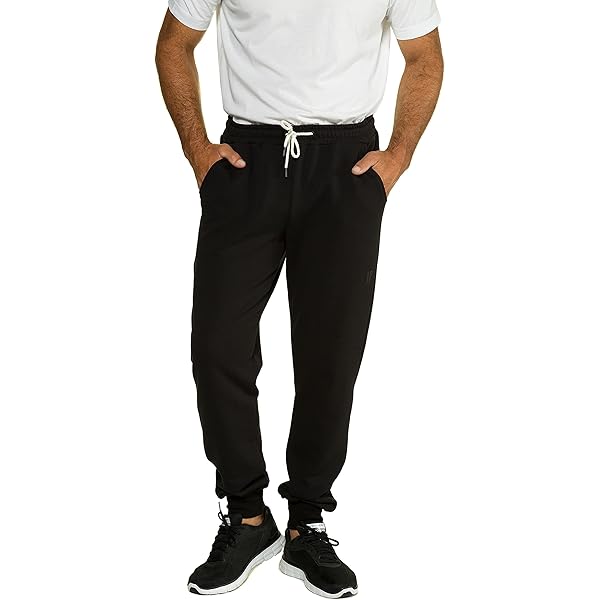 JP 1880, Heren grote maten, sweatbroek buikfit, 1/1, zwart, 6XL